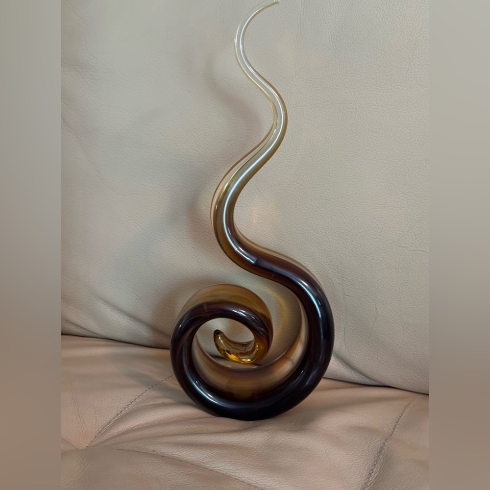 Glass Swirl Sculpture